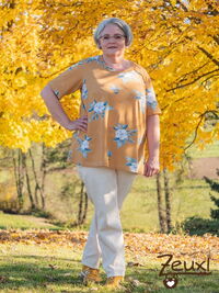 Zeuxl | Senffarbenes Herbst-Jenny-Shirt