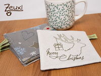 Zeuxl | Mug Rug Hirsch im Quadrat