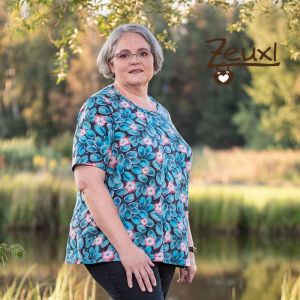 Zeuxl Blaues Herbstshirt