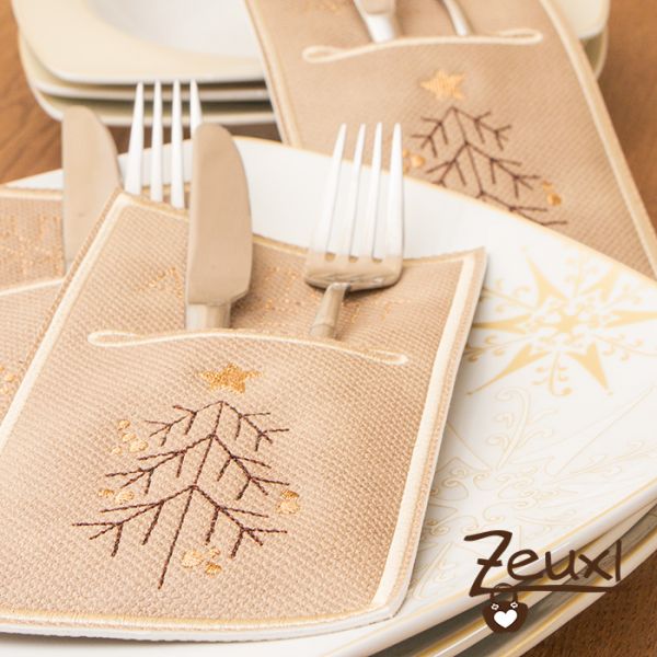 Zeuxl Weihnachtliche Bestecktasche