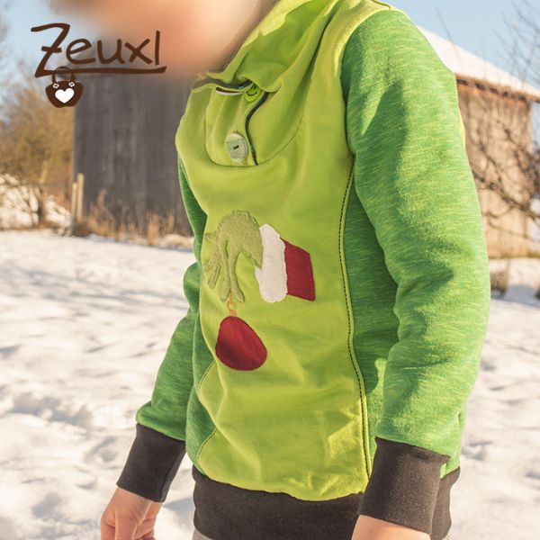 Zeuxl Weihnachtspulli Grün