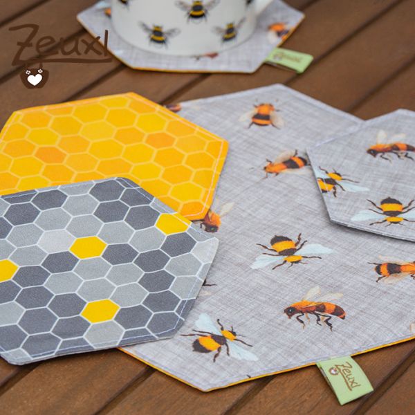 Zeuxl Bienen Mug Rugs