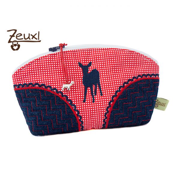 Zeuxl Kosmetiktäschle Rot-Blau