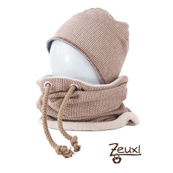 Zeuxl Kuschel-Schal und Mütze