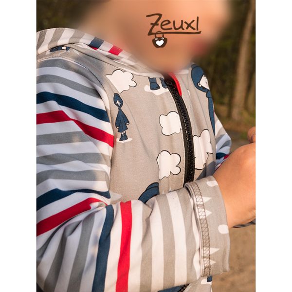 Zeuxl Regentropfen-Streifenliebe-Jacke