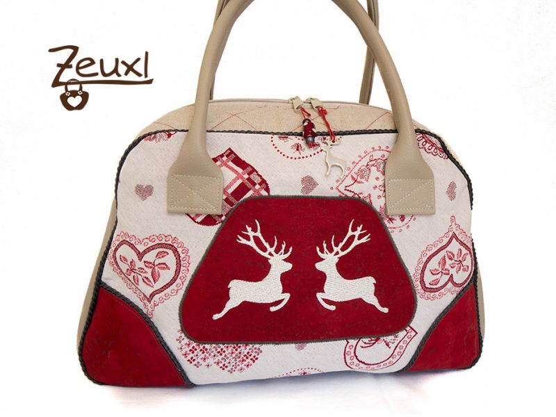 Zeuxl Retrobag Hirsch Rot-Weiß
