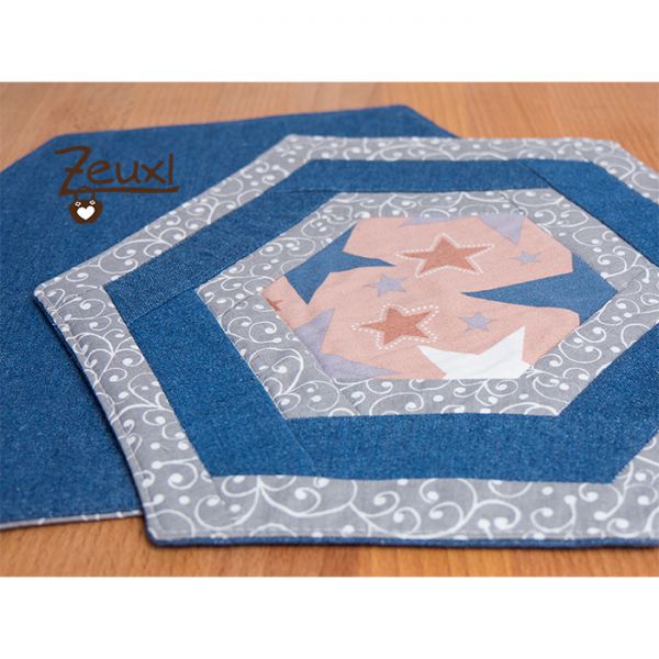 Zeuxl Weihnachtsuntersetzer Jeans und Sterne